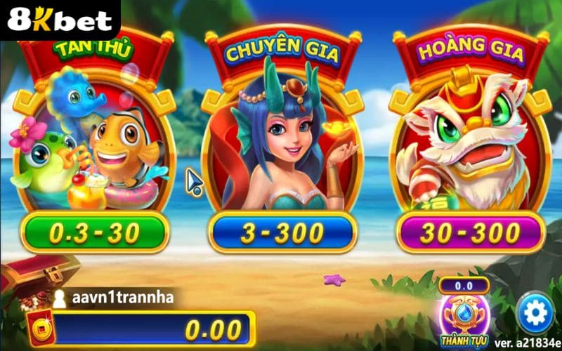 Bắn Cá Phát Tài có 3 sảnh cược khác nhau