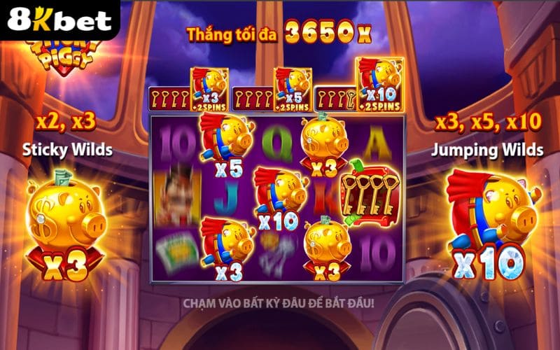 Giao diện chính của Siêu Trộm Heo Vàng Giao diện chính của Siêu Trộm Heo Vàng