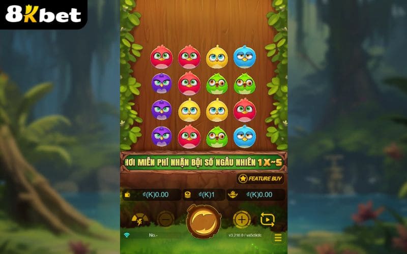 Giao diện chính của nổ hũ Tiệc Chim Chóc tại Nổ Hũ 8KBET Giao diện chính của nổ hũ Tiệc Chim Chóc tại Nổ Hũ 8KBET